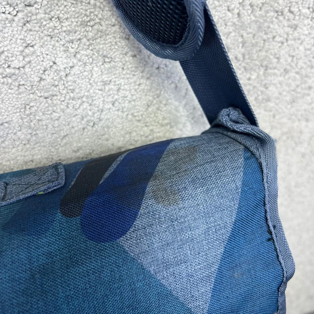 Herschel Supply Co Messenger Bag Blue Geometric‎ Laptop Crossbody School Travel
